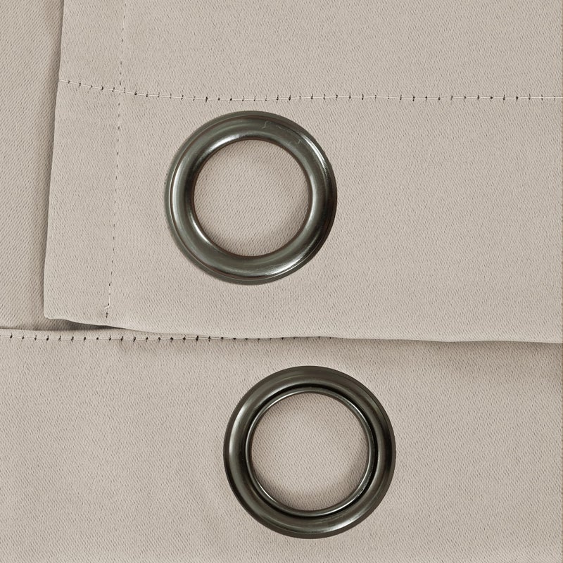 Lush Decor Insulated Grommet Blackout Window Curtain Panels, Pair, 52" W x 120" L, Wheat - Classic Modern Design - 120 Inch Curtains - Extra Long Curtains For Living Room, Bedroom, Or Dining Room - Image 4